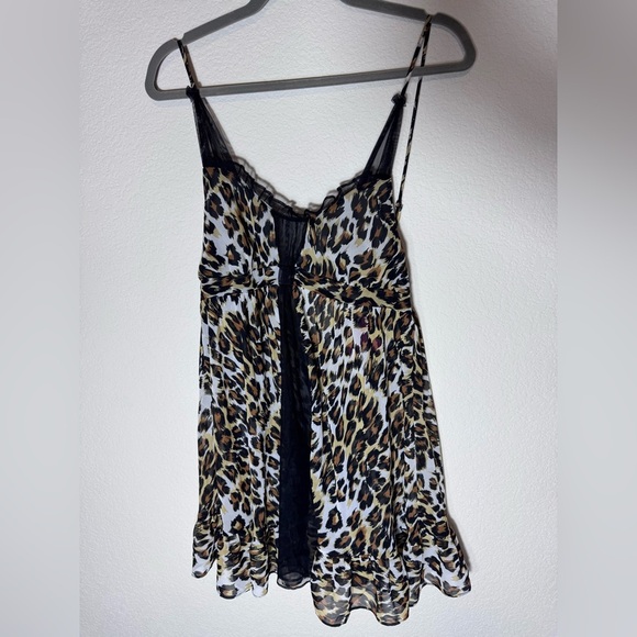 Betsey Johnson Intimates Leopard Print
Babydoll Chemise Lingerie Size Large - Picture 6 of 7